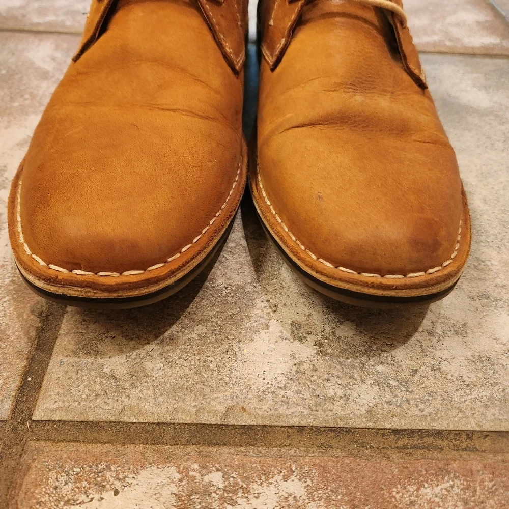STEVE‎ MADDEN Men's Ivon Chukka Tan Leather Boots Size 9.5